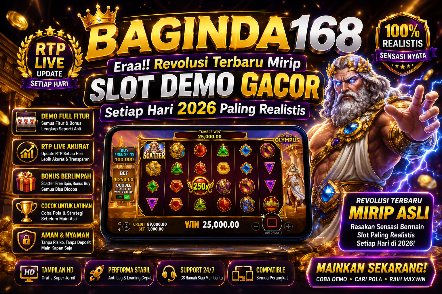 BAGINDA168 : Eraa !! Revolusi Terbaru Mirip Slot Demo Gacor Setiap Hari 2026 Paling Realistis