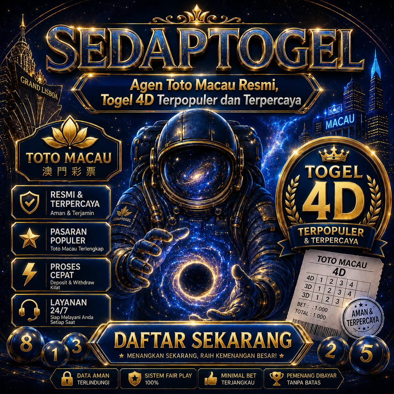 SEDAPTOGEL : Jalur VIP Dengan Data Keluaran Toto Macau 4D